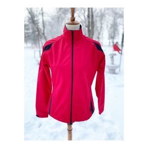 Maier Sports Red Athletic Jacket Zip Front